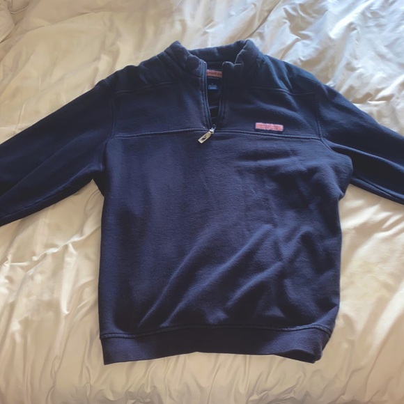 Men’s navy blue vineyard vines 1/4 zip Sherpa pull over - Picture 1 of 4